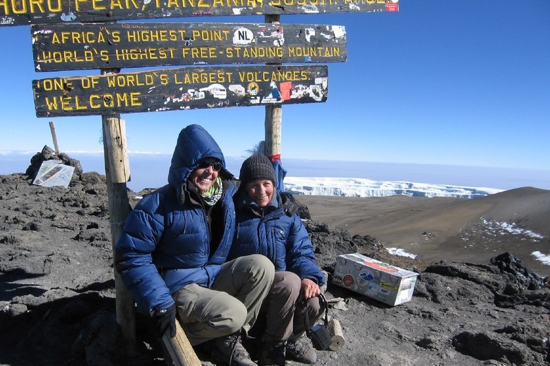 couple climbing mount kilimanjaro